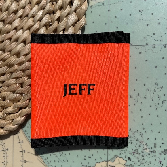 Vintage 90s Jeff Neon Velcro Wallet / Pouch / Pocket - Picture 1 of 3
